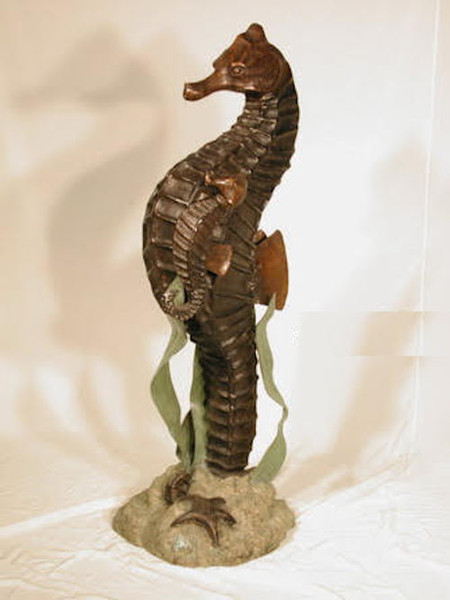 Seahorses Bronze Statue Large Hippocampus High end Sculpture